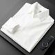 
PRIDEME light luxury autumn thin Cuban collar white shirt men's long sleeves slim commuting business casual Italian men's shirt BNS6636-white M [weight recommendation: 100-120Jin [Jin equals 0.5 kg]]