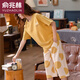 Yu Zhaolin (Yuzhaolin) Pyjamas für Frauen im Sommer im Sommer reine Baumwolle kurzärmelige Hosen, die bequem und atmungsaktiv sind, um auf der äußeren koreanischen Art Cute Home Clothes Thin Style Cropped Hosen zu tragen: 677 Buntes Enten-Frauen-XXXL-Größe [135-155jin [Jin Equals 0,5 kg]]]