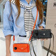 
AFAPU Simple Xiaomi 14/13/12/11 mobile phone case coin wallet braided crossbody strap card personalized creative leather women's small card bag card bag orange plaid braided pattern change card bag + crossbody lanyard Redmi K50pro exclusive