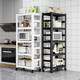 Meiyilai Steel Kitchen Strach Strach Srick Multiped Multi-Layer регулируемая стойчная печь Хранение микроволновой печи со съемными 3-х слойными 80-сантиметровыми сталью с высокой углеродной сталь
