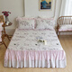 Antarctic bedding full cotton thickened bed skirt four-piece set Twill quilt cover pure cotton clamped bed skirt quilt cover bedding set Cotton clamped set - 1.8m bed skirt four-piece set [Quiet cover 200x230]