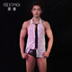 Rollenspiele sexy Pyjamas für die anregenden Uniformen von Männernpaaren für verführerische Tanga Drei-Punkte-Sex-Pyjamas für Männeruniformen + schwarze karierte Unterwäsche Sex Unterwäsche für Männerbett Date Robe
