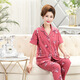 Pajamas de mère modale pour femmes 2025 Style de coton mince d'été pour les personnes d'âge moyen et les personnes âgées simples décontractées et lâches peut porter des vêtements à la maison