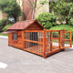 Dog House Outdoor Waterproof Solid Wood Dog House Medium and Large Dog Golden Retriever Dog House Rainproof Summer Outdoor Four Seasons Pet Villa 6XL Single Room Single Window with Screen Mesh Not Included Installation