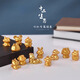 Gelun twelve zodiac creative micro landscape cartoon ornaments simulated animals tiger snake monkey horse sheep pig children's small dolls golden zodiac 12-piece combination pack