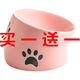 Shantou Lincun Neck protector to prevent black chin cat bowl Ceramic slanted mouth tall cat food bowl Cat drinking bowl cat food Neck protector to prevent black chin set Water bowl + food black Zhenselected ceramic cat bowl