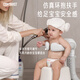 Dodohani infant bathing artifact baby stand bath bath bathtub children's shower table foldable hair washing hair and butt ABS version [no installation folding in seconds] Haoyuebai Five-stage adjustment + exclusive bath stool (delivered separately
