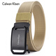 CALWAN KLSEN belt men's tactical functional belt work wear trendy casual automatic buckle simple versatile young man military training pants youth black face buckle black belt body