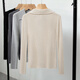 Cypress Lapel Sweater 2025 Autumn New Women's Fashion Long Sleeve Single Breasted Temperature Top