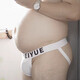 Men's underwear double thong sexy low waist hollow butt exposed thong gay gay fat bear plus size new style white M recommended 45-58 kg