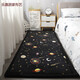 NIANJIE thickened bedside carpet baby anti-fall mat bedroom living room bay window tatami children winter Japanese style Starry Sky Series - Black Width 40 Length 120 cm