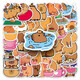 50 Capybara Cartoon Stickers Kapibala милый коричневый