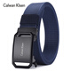CALWAN KLSEN belt men's tactical functional belt work wear trendy casual automatic buckle simple versatile young man military training pants youth black face buckle black belt body