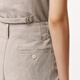 Less [series Xun] Primavera y verano Castres sencillos Simples rectos de lino Pantalones medios de seda Mujeres 2O4E14110 125 Color original M