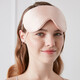 MANITO Cozy silk eye mask, ear-hanging mulberry silk light-blocking sleep aid, cherry blossom pink Full