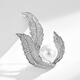 Marco Bizzarri brand light luxury pearl dancing leaf brooch women's luxury brooch high-end women's pearl corsage exquisite suit accessories anniversary gift to girlfriend and wife