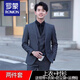 ROMON Suit Men's Korean Slim Jacket Groom Wedding Dress High-end Business Formal Casual Small Suit Men Black 2-button Top + Pants + Shirt 4XL Recommendation 175-190Jin Jin is equal to 0.5 kg