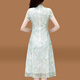 AEMAPE improved cheongsam dress 2025 new women's summer young temperament small lace dress light green M Recommended 100-110Jin [Jin equals 0.5 kg]