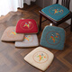 Lanshu ancient rhyme modern Chinese chair cushion cushion embroidered dining chair cushion non-slip tea chair washer chair cushion winter cushion can be customized light basket color medium size 42X45cm