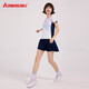 Kawasaki Kawasaki Badminton Uniforme for Women Professional Sports Short à manches rond T-shirt à séchage rapide B2977 Micro-graphe Purple L