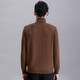 Anniversary Bird Wool Sweater Men's Choice Autumn Business Casual High Collar Long Sleeve Solid Color Warm Wool Sweater Men Oak Color 2XL -52(185/104)