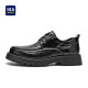 Hailan Home HLA Lederschuhe für Männer Business Casual Height-verstärkt atmungsaktiven Arbeitskleidung Herrenschuhe Haagzm2dbi044 Black 40