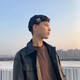 Dofinison hat baseball hat men hat hip hop hat brimmed hat melon leather hat landlord hat men hat black label melon leather hat [black]