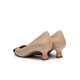 
Red Dragonfly Little Flavor High Heels New Women's Shoes Square Toe Thick Heels Commuter Leather Shoes Professional Single Shoes WTB13659 Yellow 35