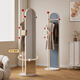 
Shaper full-body mirror floor-to-ceiling mirror cream style rotating clothes hanger fitting mirror home bedroom dressing mirror coat rack integrated cream white