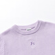 
Semir children's children's clothing sweater 2024 new style boy simple pullover base shirt girls fashion embroidered sweater purple 70120 120 cm