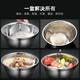 Newair food-grade 304 stainless steel thickened household kitchen egg-beating and rice-washing drain basin sink set thickened 304 stainless steel 22CM/basin + lid