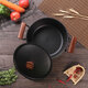 Oaks iron pan wok non-stick pan household gas stove three-piece set wok pan frying pan soup pot set pan less oil smoke wok + frying pan + soup pot