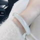 VTL ice seed floating flower natural white chalcedony bracelet white moonlight agate jade bracelet for women jade lychee frozen ice transparent gift for women 56 circle mouth 90-100Jin Jin is equal to 0.5 kg
