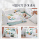 KUB baby bedding set anti-collision bedside woven antibacterial splicing bedside cloth bedding woven style-Guard Sean-seven-piece set 120*65-popular choice