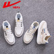 Huili high-top shoes men's shoes spring and summer new style men's versatile casual board shoes sports white shoes men's trendy shoes white gray 3524 39
