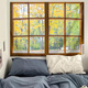 Sanqihu Window Strots Life Fake Window Colteer Fondage Tissu de chevet Decoration Place de gamme Renolation Good Stuff Tapestry Chambre mural Tissu 3884 HD VELVET COLLECT HORIZONTAL COLLECTION 75 HEAUFS 95 LIGNE M (UNIQUEMENT POUR L'INSTALLATION)
