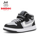 BOBDOG children's shoes warm high-top sneakers winter boys' velvet children's sports shoes 106525103 black/sky gray 34
