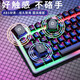 AOC True Mechanical Feel Keyboard and Mouse Set Wired Game Backlight Luminous Desktop Computer USB Peripheral Notebook Office LoL Chicken Internet Cafe E-Sports Membrane Keyboard and Mouse KM100 White Single Keyboard