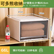 Caja de almacenamiento de vestuario CLECE Caja de almacenamiento Cajón de almacenamiento de la casa Caja de ropa de plástico Gabinete de almacenamiento Modelo de exportación 3523 Profundidad 47* Ancho 35* Altura 23c Color de té de un paquete
