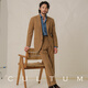 CULTUM wool double brushed autumn Italian Naples suit suit men's casual formal high-end suit two-piece tan two-piece suit L (52B)