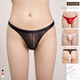 Sexy sexy underwear men's elastic briefs thong tight transparent breathable temptation men's underwear black red