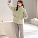 LangSha pajamas for women in winter coral velvet three-layer plus velvet thickened cotton jacket for women flannel warmth can be worn outside home clothes 9215 L[160-165CM/110-120Jin[Jin equals 0.5 kg]]