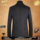 Mafanfu light luxury plaid cashmere suit men's autumn and winter short woolen jacket middle-aged business casual suit trendy black L (175) /50