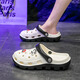 Big Mund Monkey (Paul Frank) Höhlenschuhe für Frauen im Freien im Freien Garten Schuhe Dual-Purple-Strand atmungsaktive weiche Sohle Sandalen Weiß 38-39Pf75368