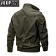 Jeep Spirit Chaqueta piloto alemana de los hombres Jaqueta para hombres de la Segunda Guerra Mundial de los Estados Unidos Jaqueta táctica táctica 9903 Ejército Verde delgado Modelo 3xl 165-180Jin [Jin equivale a 0.5 kg] sugerencias