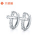 Liuguifu Jewelry PT950 platinum earrings cross platinum stud earrings for women 2.0g PT0200019