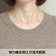 恒源祥羊毛衫女新款秋冬修身套头半高圆领针织衫打底毛衣女 低圆领 黄色 XL 170
