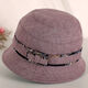 UKCF old lady hat summer thin middle-aged women's hat spring and autumn cloth hat mom basin hat elderly fisherman hat casual old man hat grandma sun hat leather red 55-58cm adjustable