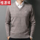 Hengyuanxiang Pull de cou masculin épaissis épaissis de poulet anti-poulet Collier de coeur papa Shirt de base chaude décontractée facile à prendre en charge du rouge violet foncé 6625 175 / 88A 135-155jin [Jin est égal à 0,5 kg]