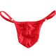 Men's Sexy Underwear Sexy T-string Ice Silk See-through Bag JJ Set Tempting Low Waist T Black One Size Waist 65-110cm